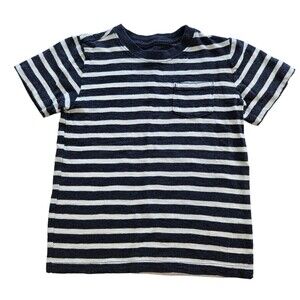 Janie and Jack Striped Boys Pocket T-Shirt, Size 5, Excellent Used Condition EUC
